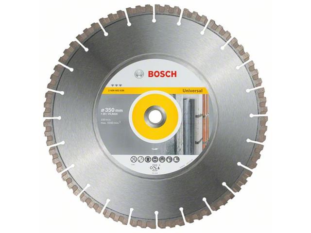 Diamantna rezalna plošča Bosch Best for Universal, Dimenzije: 350x20/25,40x3,3x15 mm, 2608603636