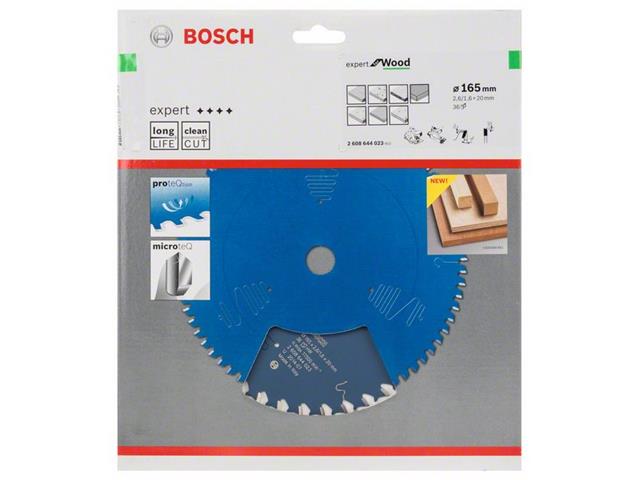 List za krožne žage Bosch Expert for Wood, Dimenzije: 165x20x2,6mm, Zob: 36, 2608644023