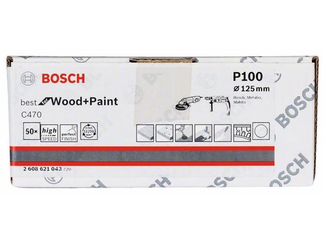 Brusilni list - papir C470, pakiranje po 50 kosov 125 mm, 100
