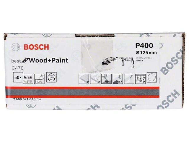 Brusilni list - papir C470, pakiranje po 50 kosov 125 mm, 400