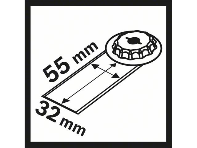 HCS Univerzalni rezalnik fug Bosch MAII 32 SC, Dimenzije: 32x55mm, 608662583
