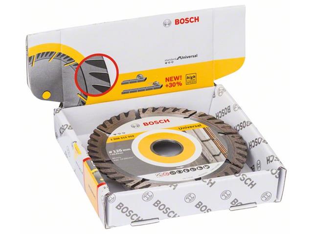 Diamantna rezalna plošča Bosch Standard for Universal, Pakiranje: 10kos, Dimenzije: 125x22.23x2x10mm, 2608615060