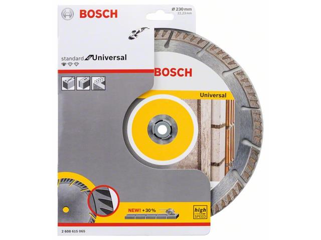 Diamantna rezalna plošča, Bosch Standard for Universal, Dimenzije: 230x22.23x2.6x10mm, 2608615065