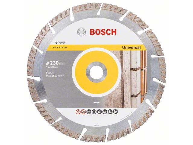 Diamantna rezalna plošča, Bosch Standard for Universal, Dimenzije: 230x22.23x2.6x10mm, 2608615065