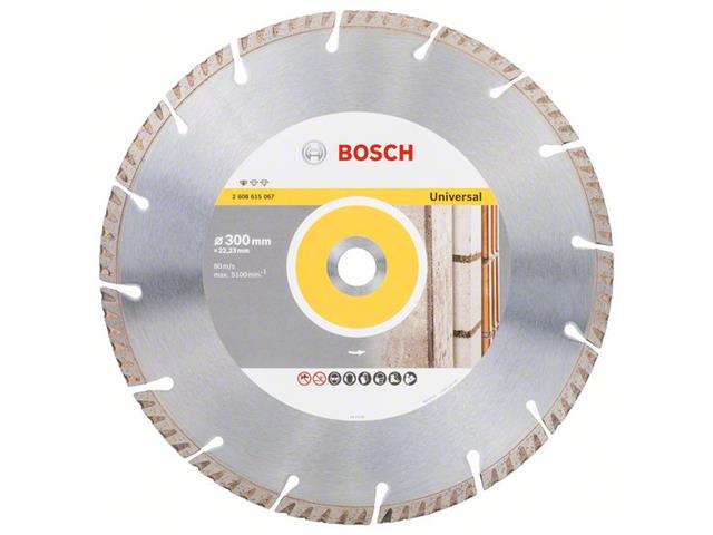 Diamantna rezalna plošča Bosch Standard for Universal, Dimenzije: 300x22.23x3.3x10mm, 2608615067