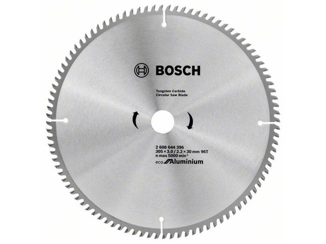 List za krožno žago Bosch Eco for Aluminium, Dimenzije: 305x3,0/2,2x30mm, Zob: 96, 2608644396