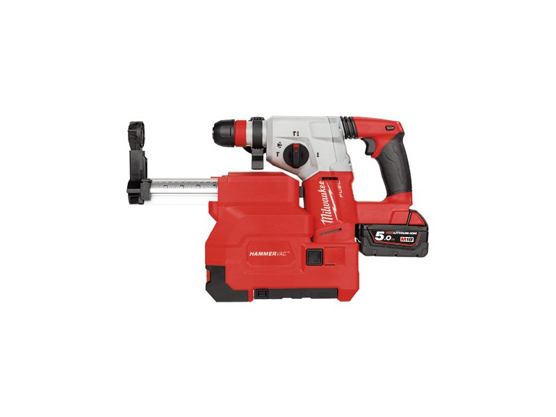 Akumulatorsko vrtalno kladivo s sesalnikom Milwaukee M18 CHXDE-502C FUEL, Li-Ion 2x Aku. 5,0 Ah, 4933448185