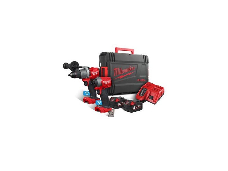 Akumulatorski set Milwaukee M18 ONEPP2A2-502X (M18 ONEPD2, ONEID2), Li-Ion 2x Aku.: 5,0 Ah, 4933464529