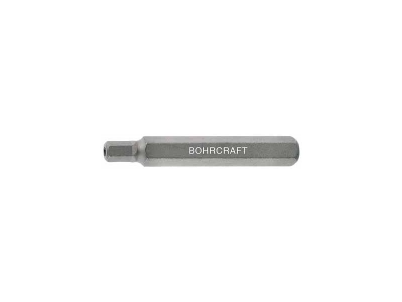 Nastavek Bohrcraft z 10 mm 6 kotnim pogonom Inbus z luknjo in varnostnim zatičem SW, Dimenzije: SW5x75mm, 66171500575