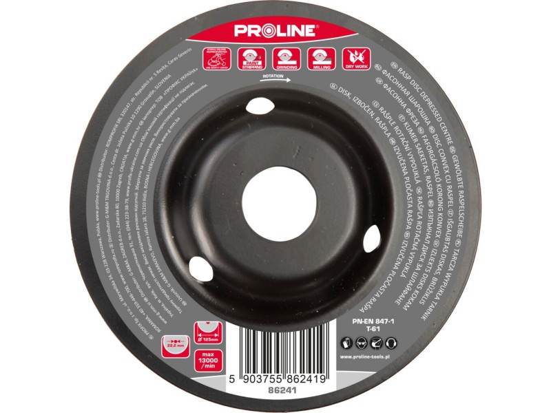 Brusni disk Proline, vbočen, 125mm, 86241