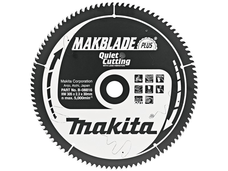 TCT MAKBlade Plus žagin list Makita, Dimenzije: 305x2,3x30mm, Zob: 100, B-32649