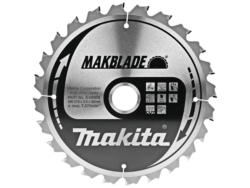 TCT MAKBlade žagin list Makita, Dimenzije: 216x2,4x30mm, Zob: 24, B-32714