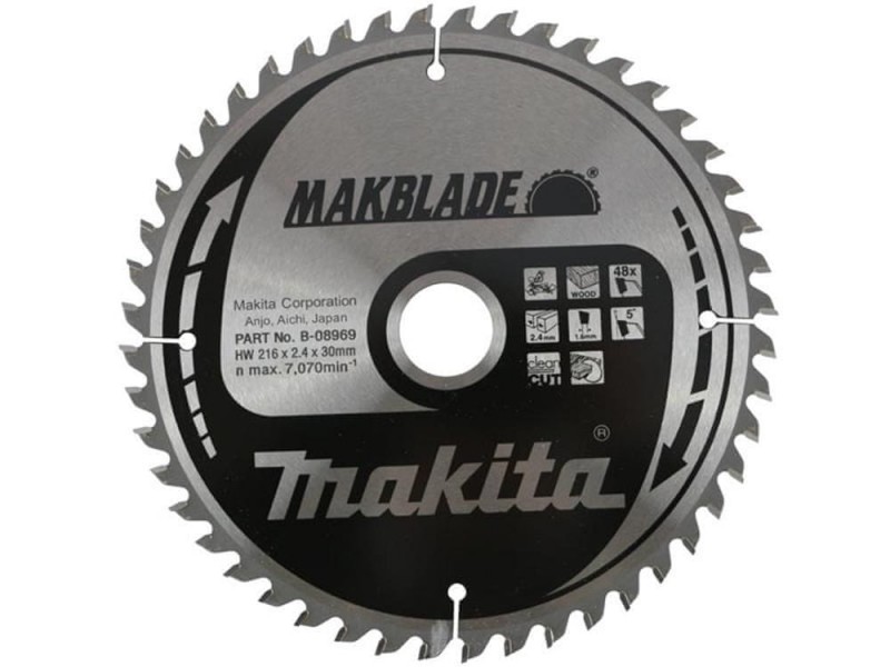 TCT MAKBlade žagin list Makita, Dimenzije: 216x2,4x30mm, Zob: 48, B-32764