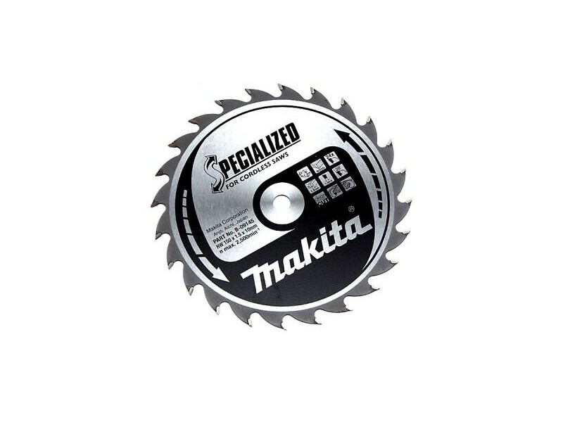 TCT Specialized žagin list Makita, Dimenzije: 150x1,5x10mm, Zob: 24, B-09145