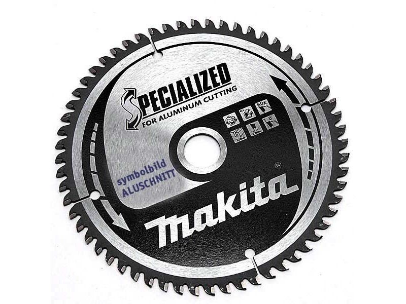 TCT žagin list Makita za aluminij, Dimenzije: 185x2,4x15,88mm, Zob: 60, B-09581