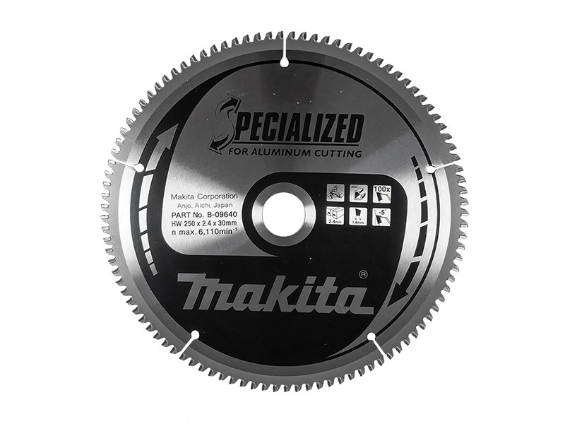 TCT Specialized žagin list za aluminij Makita, Dimenzije: 250x2,4x30mm, Zob: 100, B-33314