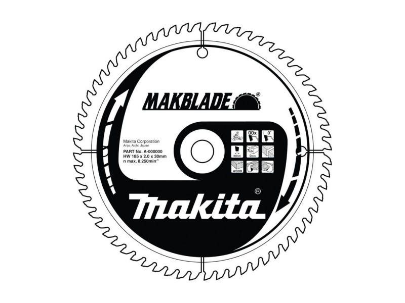 TCT MAKBlade Plus žagin list Makita, Dimenzije: 200x2,6x30mm, Zob: 36, B-09802