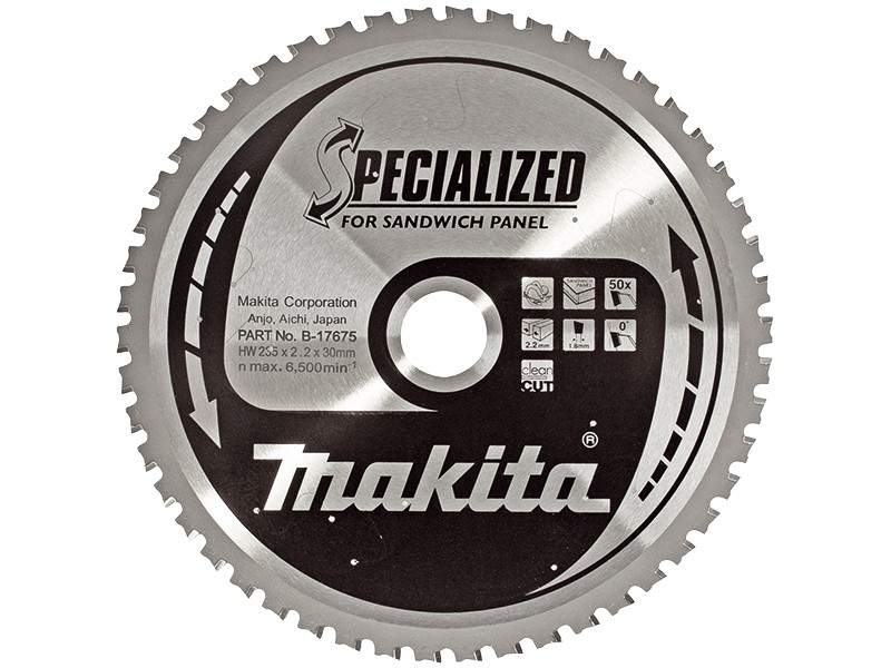 TCT Specialized žagin list Makita za panele, Dimenzije: 235x2,2x30mm, Zob: 50, B-33582