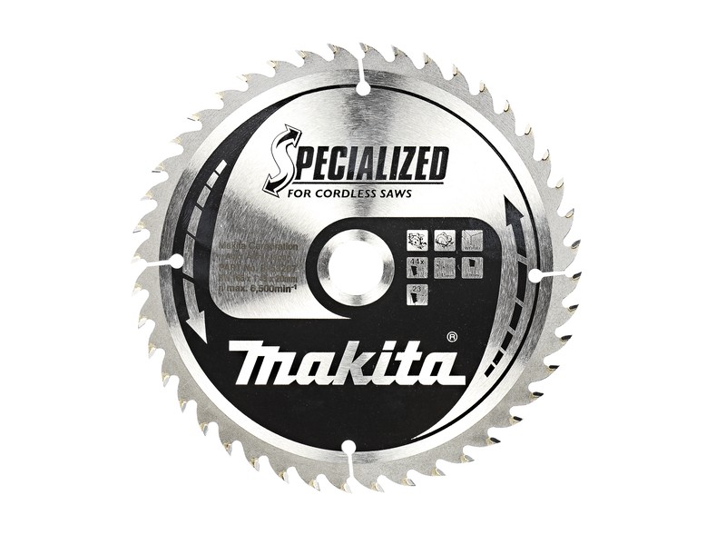 TCT žagin list Makita za les, Dimenzije: 165x1,45x20mm, Zob: 44, B-53229