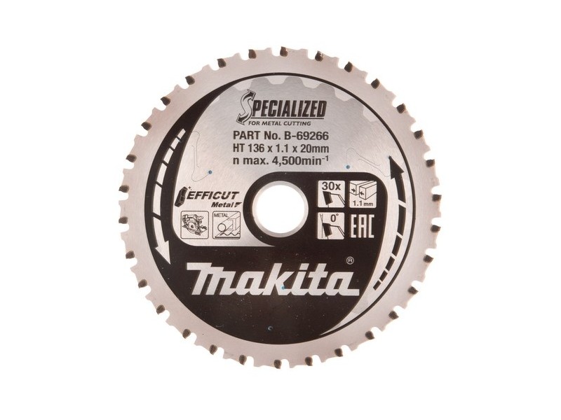 Žagin list Makita TCT  Efficut za kovino, Dimenzije: 136x20mm, Zob: 30, B-69266