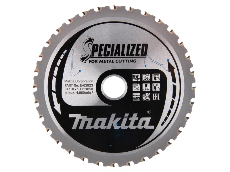 TCT Specialized žagin list Makita, Dimenzije: 150x1,1x20mm, Zob: 32, E-02923