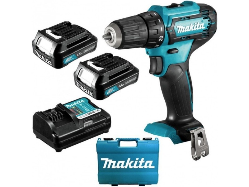 Akumulatorski vibracijski vrtalnik-vijačnik Makita HP333DWYE, 12V, 2xBL1016, 0.8 - 10 mm, 1.3kg