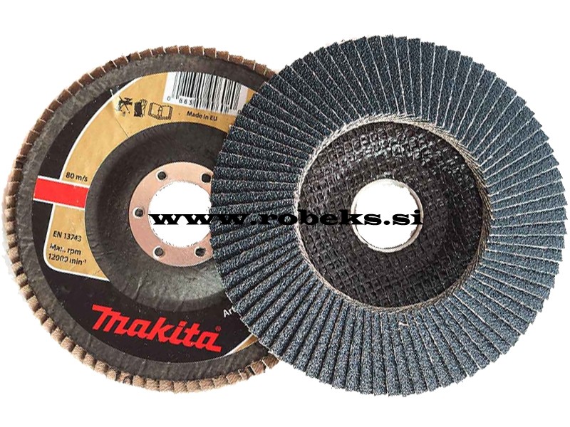 Brusni disk Makita z lističi za Inox, Dimenzije: 115x22,23mm, Zrnatost: Z40, P-65458 