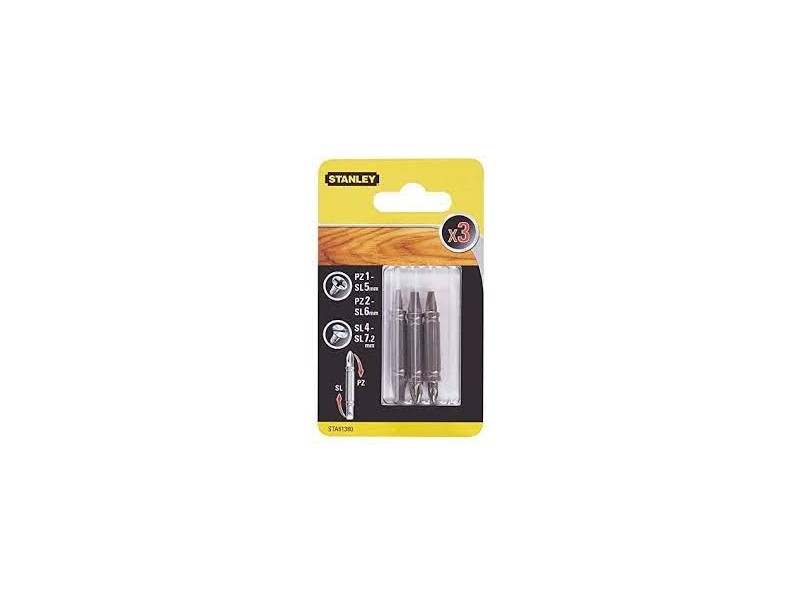 Set vijačnih nastavkov Stanley, PZ1-SL5, PZ2-SL6, SL4-7,2, 48mm, STA61380