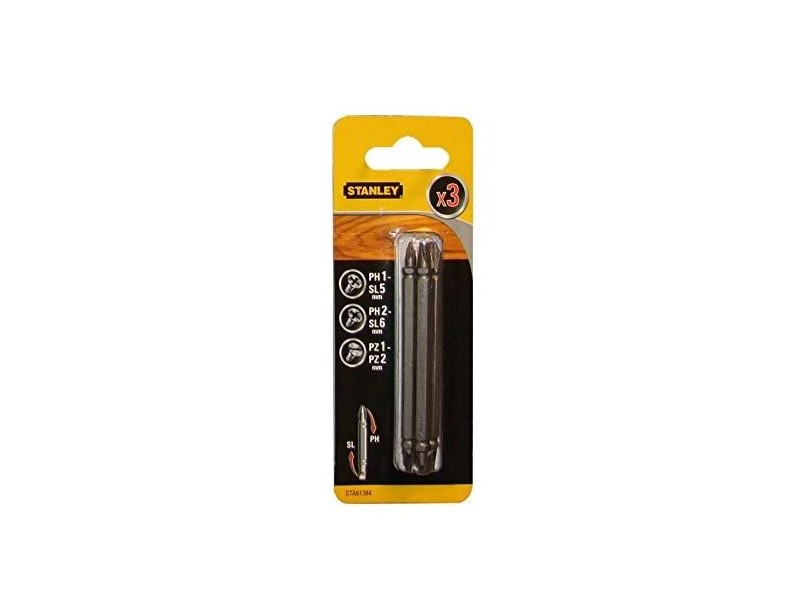 Set vijačnih nastavkov Stanley, PH1-SL5, PH2-SL6, PZ1-PZ2, 86mm, STA61384