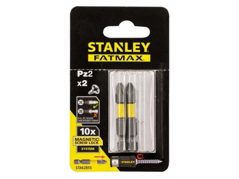 Vijačni nastavek Stanley, Dimenzije: PZ2x50mm, Pakiranje: 2kos, STA62855