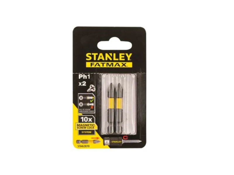 Vijačni nastavek Stanley, Dimenzije: PH1x50mm, Pakiranje: 2kos, STA62870