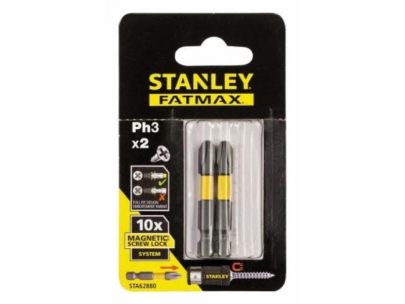 Vijačni nastavek Stanley, Dimenzije: PH3x50mm, Pakiranje: 2kos, STA62880