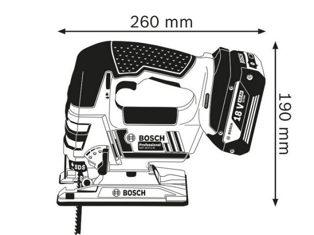 Akumulatorska vbodna žaga Bosch GST 18 V-LI B, 18V, 0-2.700min., 06015A6100