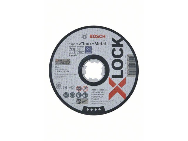 X-LOCK Bosch Bosch Expert for Metall & Inox, ravna, Pakiranje: 25kosov, Dimenzije: 125x1x22,23mm, 2608619264