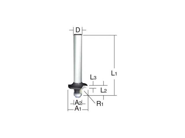 Rezkar za zaokroževanje Makita, 8mm, D-11184