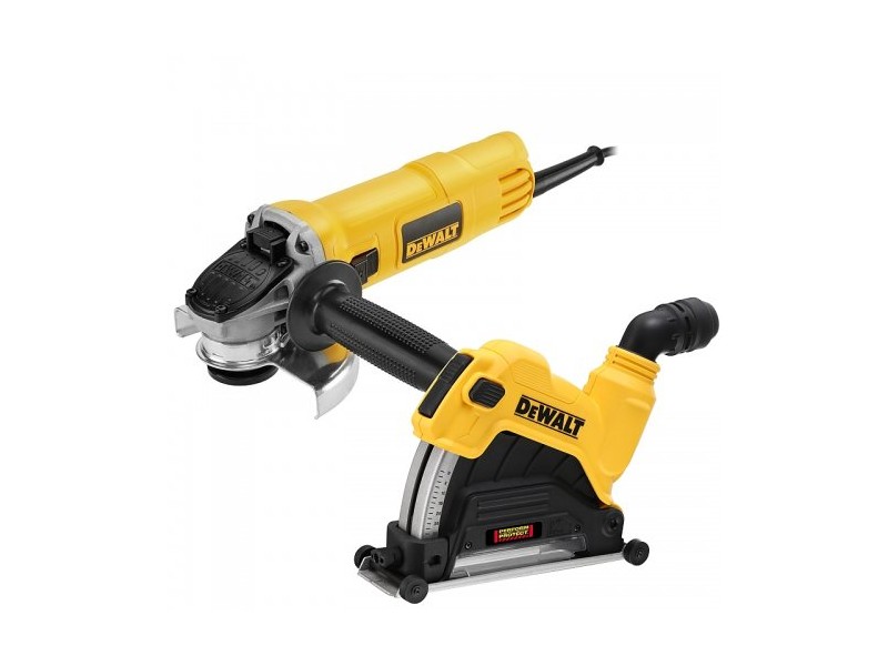 Kotni brusilnik DeWalt Dwe4157 z ščitnikom za rezanje DWE46106