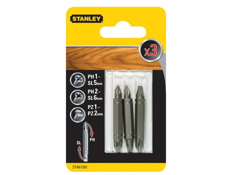 Set vijačnih nastavkov Stanley, PH1-SL5, PH2-SL6, PZ1-PZ2, 48mm, STA61381