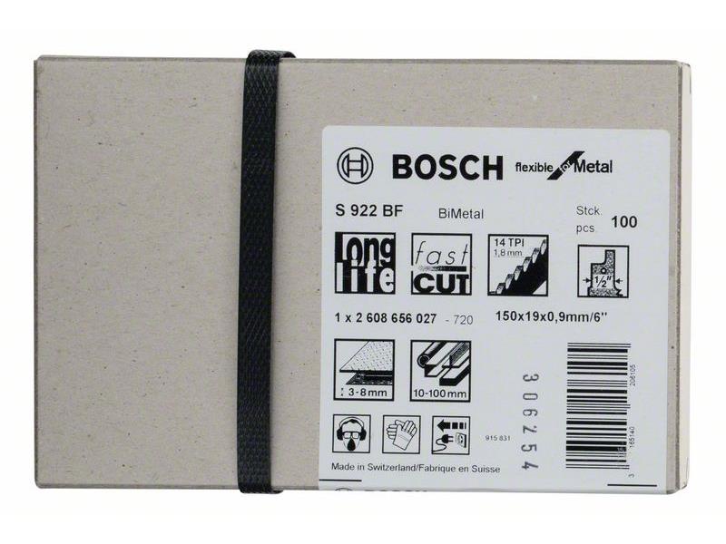 Žagin list za sabljasto žago Bosch S 922 BF Flexible, Pakiranje: 100 kos, 3-8, 1,8/14, 2608656027