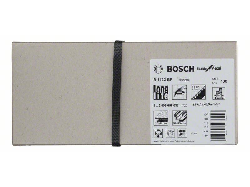 Žagin list za sabljasto žago Bosch S 1122 BF Flexible, Pakiranje: 100 kos, 3-8 mm, 1,8/14, 2608656032