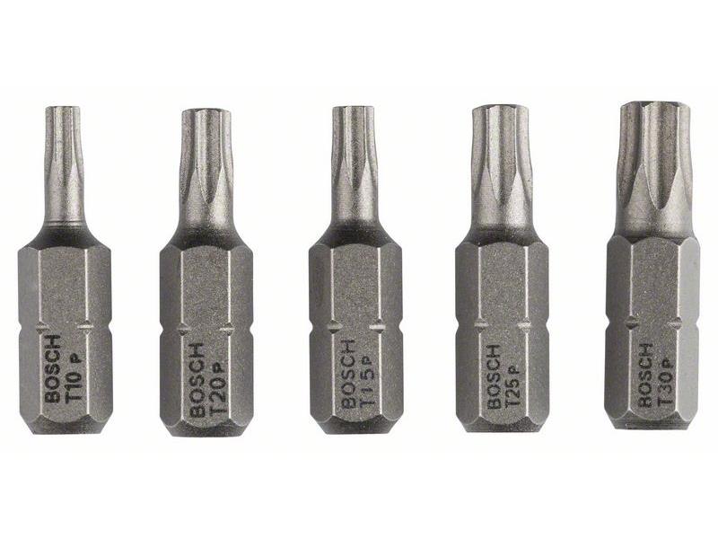 5-delni komplet vij. nast. Bosch Extra-Hart (Torx®), Dim: T10; T15; T20; T25; T30; 25 mm, 2607001768