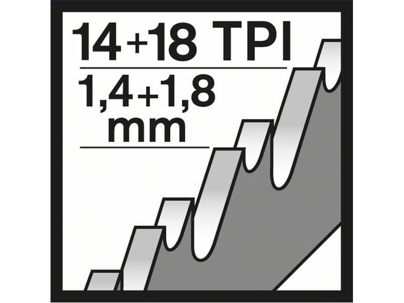 Listi za sabljasto žago Bosch S 1127 BEF, kovina, Pakiranje: 5 kos, 2608657524
