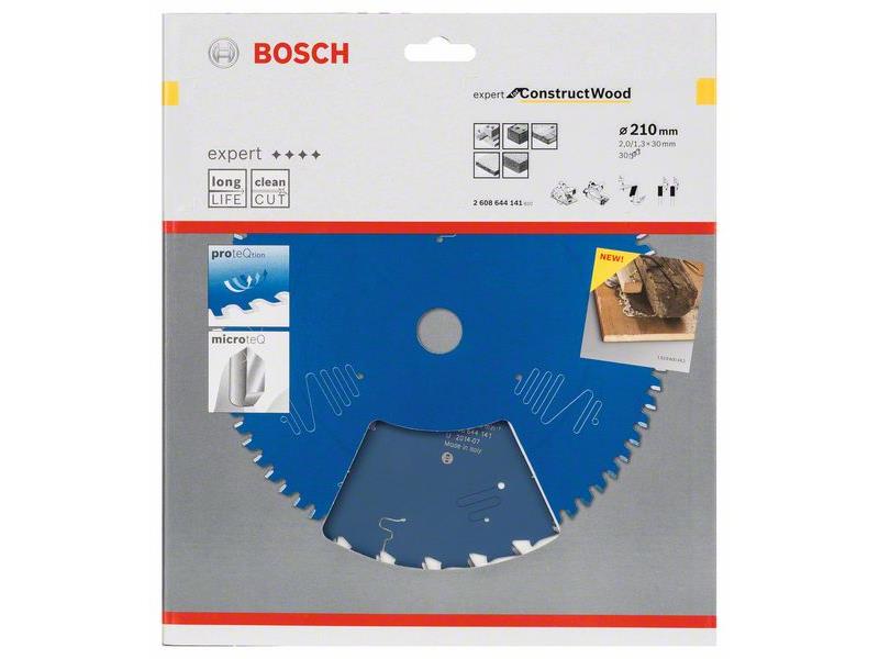 List za krožne žage Bosch Expert for Construct Wood, Dimenzije: 210x30x2mm, Zob: 30, 2608644141