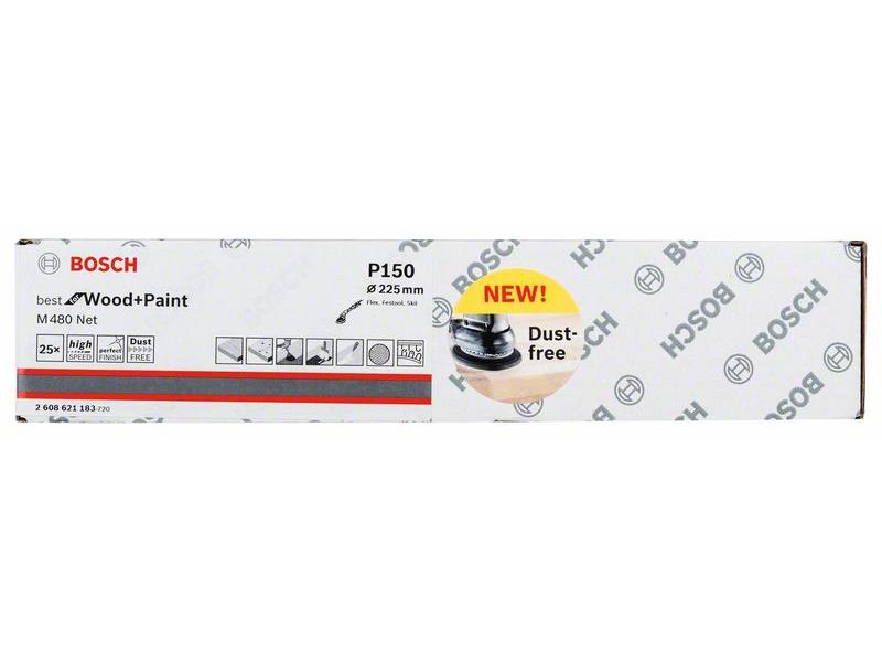 Brusni papir Bosch, 225mm, Zrnatost: 150, Pakiranje: 25kos, 2608900710