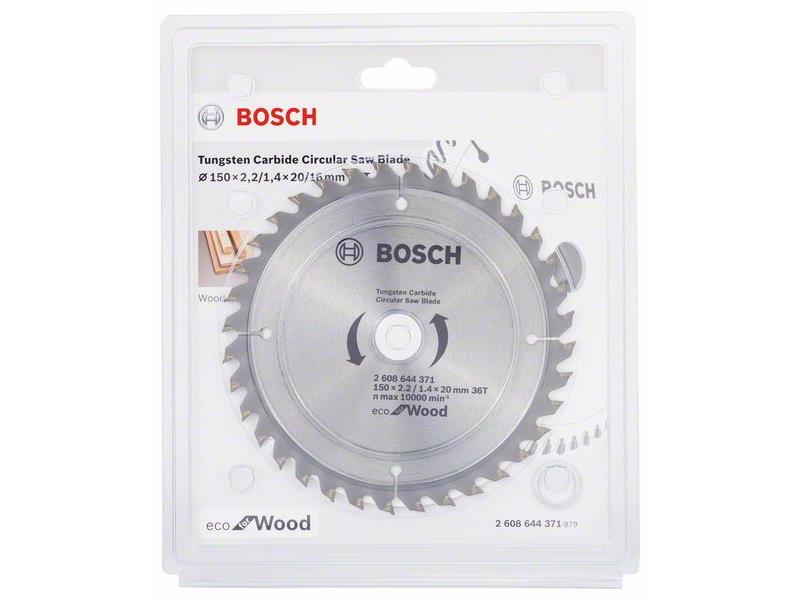 List za krožno žago Bosch Eco for Wood, Dimenzije: 150x2,2/1,4x20mm, Zob: 36, 2608644370