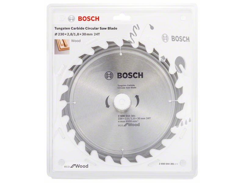 List za krožno žago Bosch Eco for Wood, Dimenzije: 230x2,8/1,8x30mm, Zob: 24, 2608644381