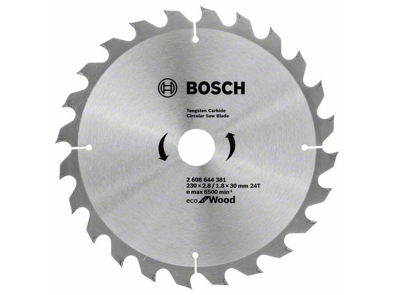 List za krožno žago Bosch Eco for Wood, Dimenzije: 230x2,8/1,8x30mm, Zob: 24, 2608644381