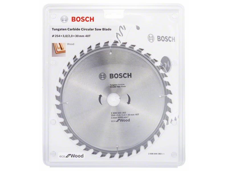 List za krožno žago Bosch Eco for Wood, Dimenzije: 254x3,0/2,0x30mm, Zob: 40, 2608644383