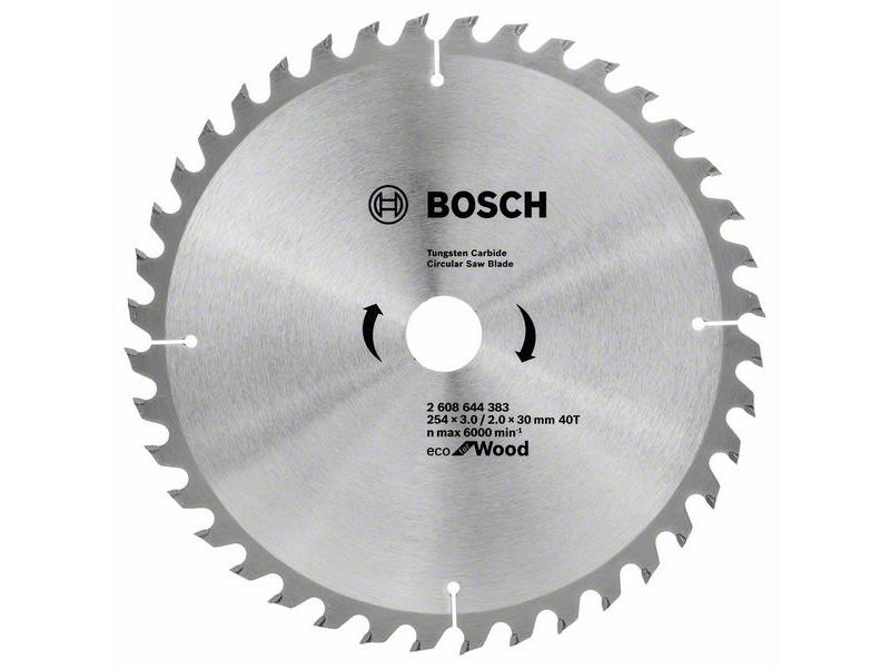 List za krožno žago Bosch Eco for Wood, Dimenzije: 254x3,0/2,0x30mm, Zob: 40, 2608644383