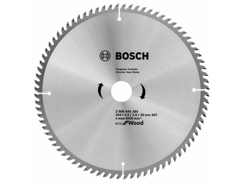 List za krožno žago Bosch Eco for Wood, Dimenzije: 254x3,0/2,0x30mm, Zob: 80, 2608644384