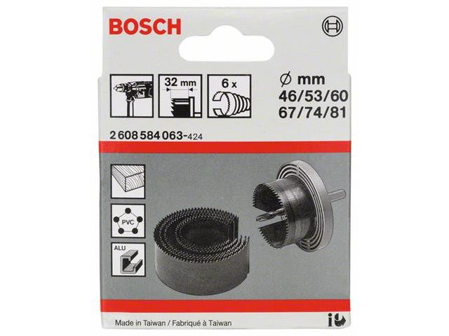 6-delni komplet žaginih vencev Bosch, Premer: 46; 53; 60; 67; 74; 81 mm, 2608584063